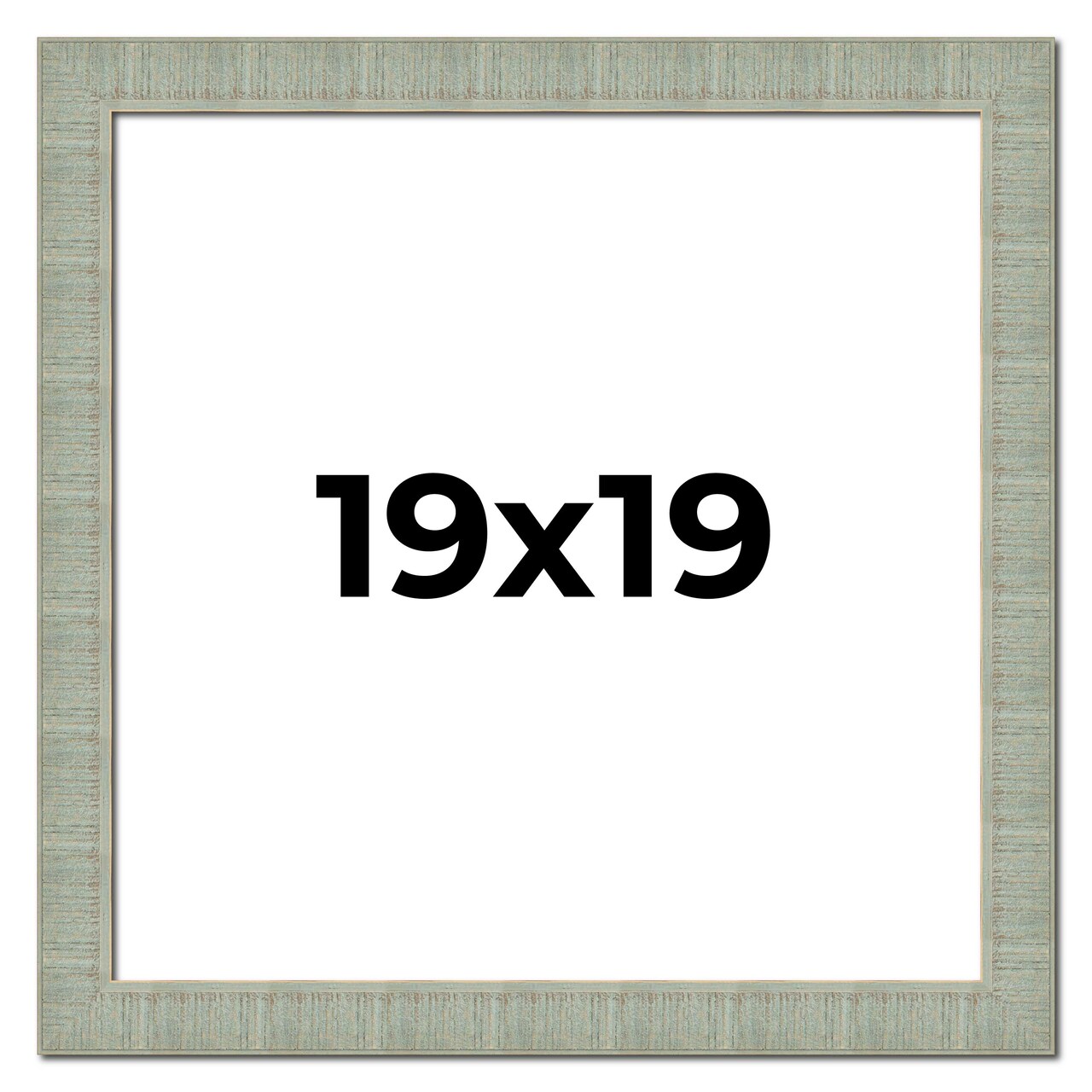 Square Sculpted Blue Picture Frame - UV Acrylic, Foam Board Backing, Hanging Hardware